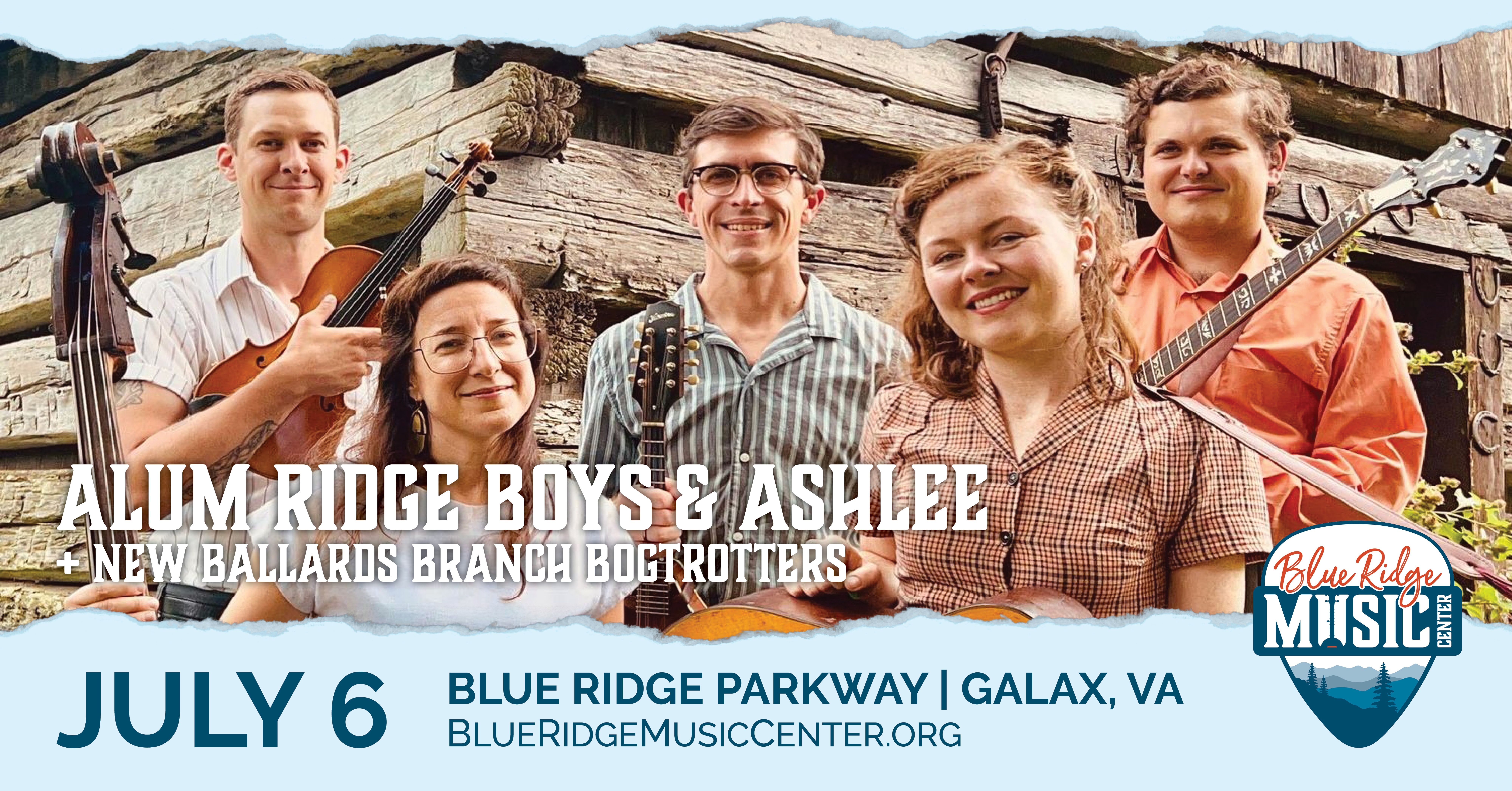 The Alum Ridge Boys & Ashlee performing with New Ballards Branch Bogtroggers at the Blue Ridge Music Center
