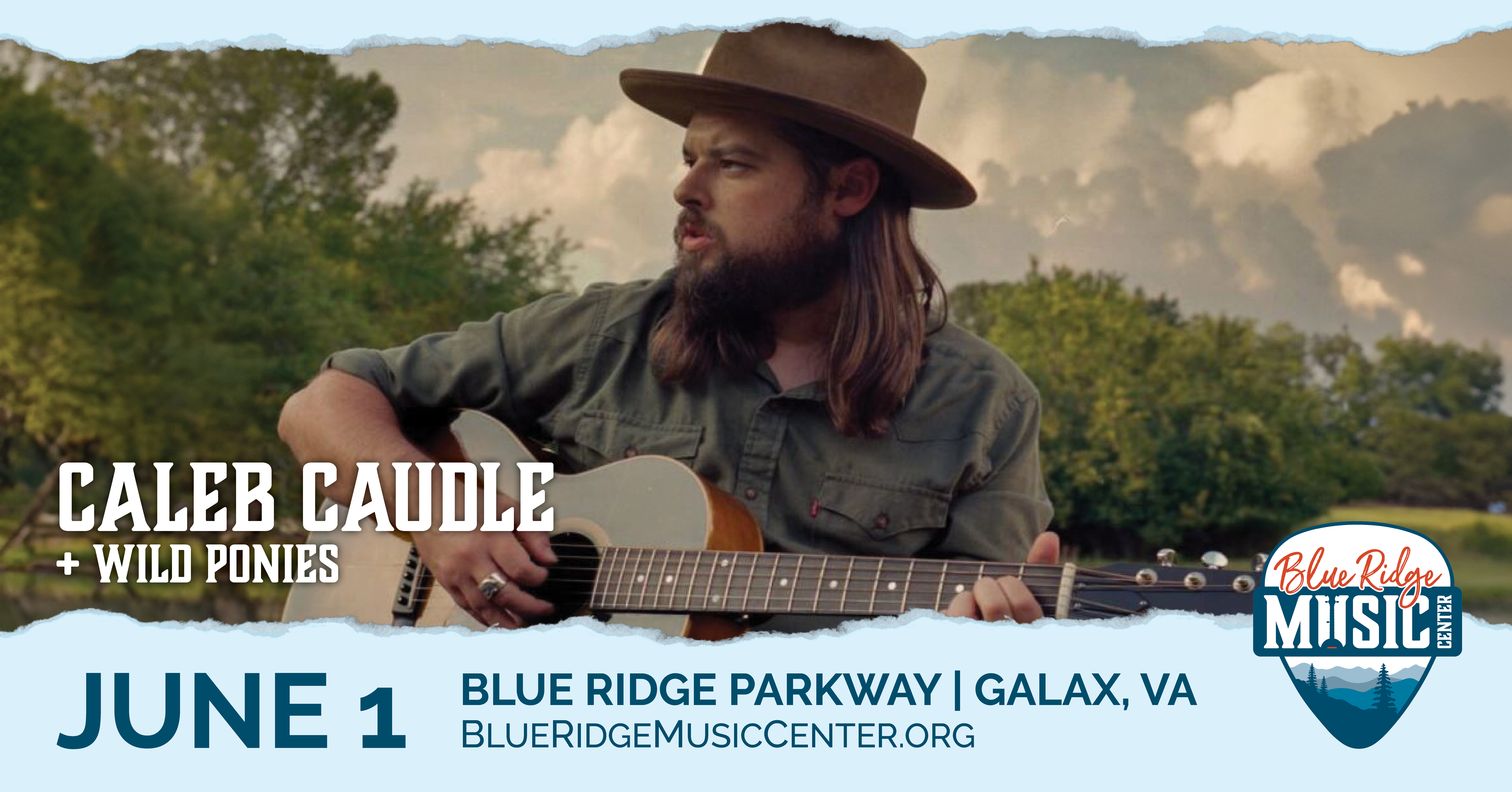 Caleb Caudle performing with Wild Ponies at the Blue Ridge Music Center