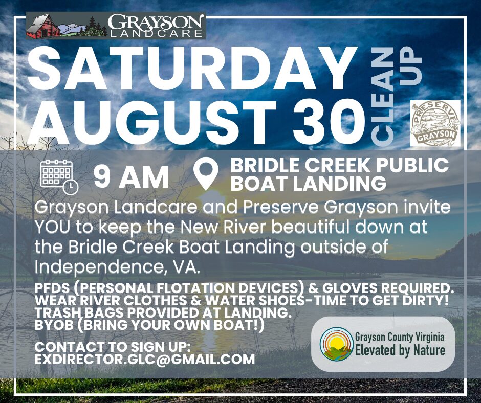 Grayson Landcare & Preserve Grayson Clean River Month at Bridle Creek