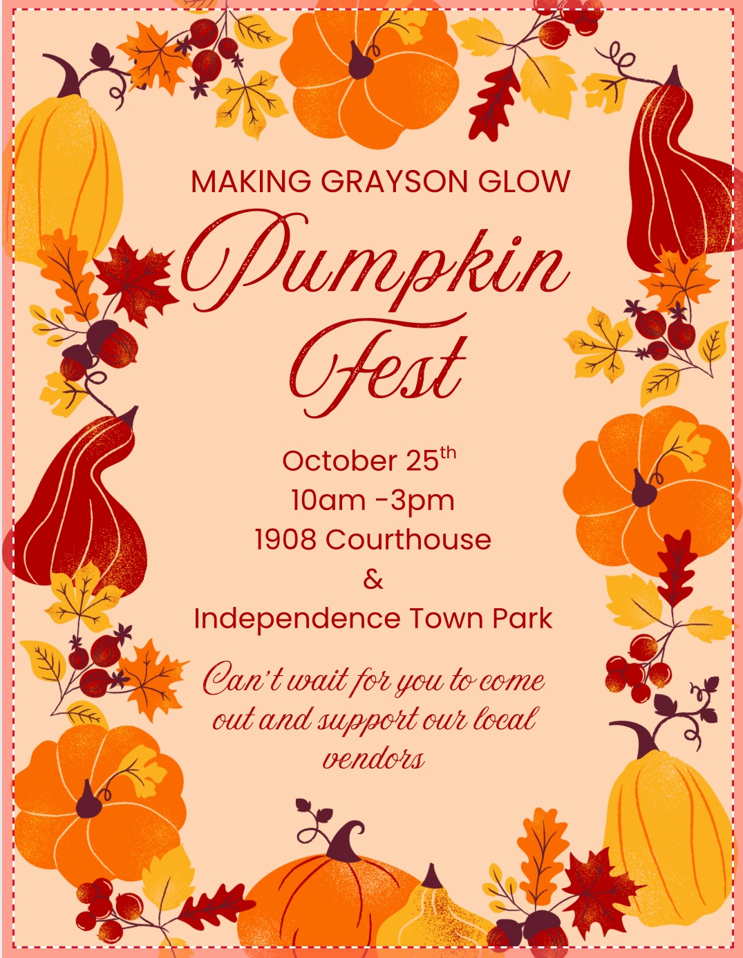 Making Grayson Glow’s Pumpkin Fest!