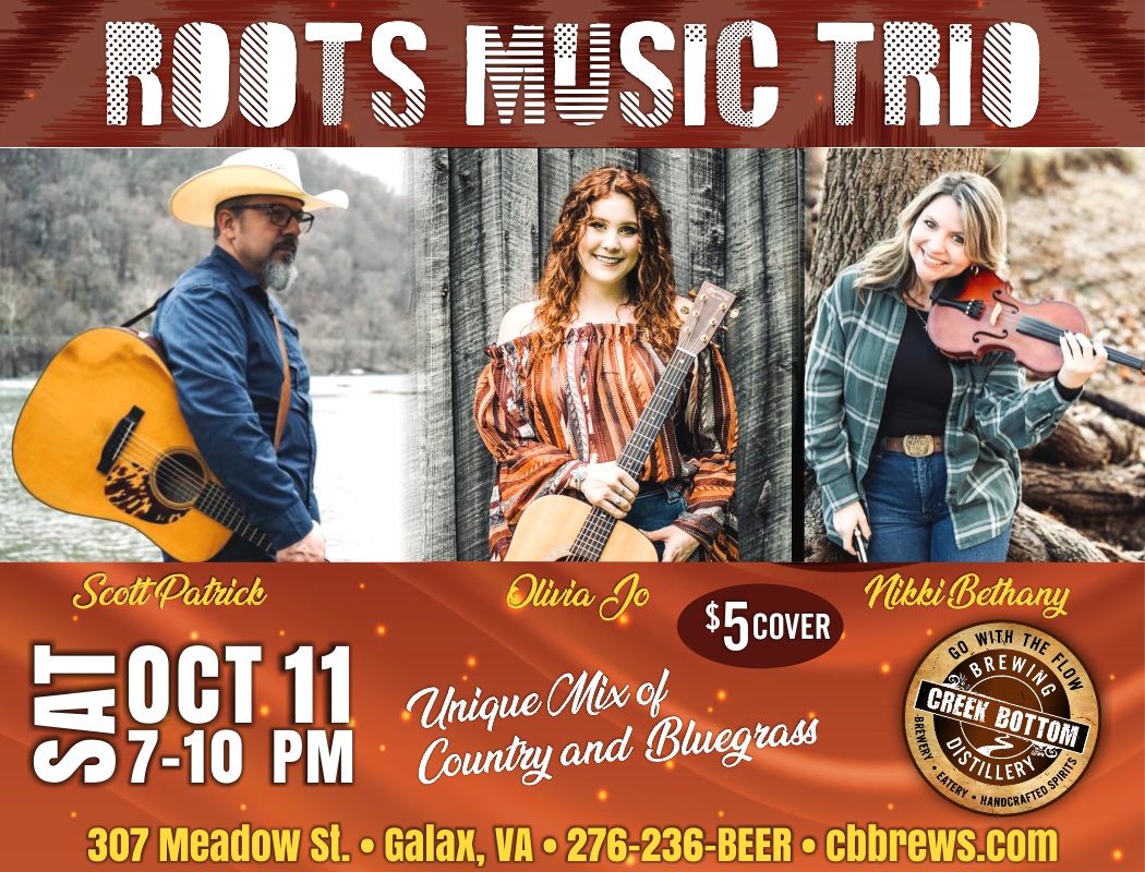 Roots Music Trio Live at CBB!